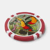 Vibrant Tropical Toucan Birds Art Exotic Oerwoud Poker Chips (Enkel)