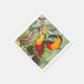 Vibrant Tropical Toucan Birds Art Exotic Oerwoud Servet (Hoek)