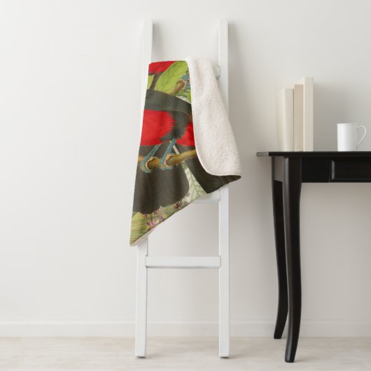 Vibrant Tropical Toucan Birds Art Exotic Oerwoud Sherpa Deken (In situ)