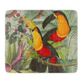 Vibrant Tropical Toucan Birds Art Exotic Oerwoud Snijplank (Voorkant)