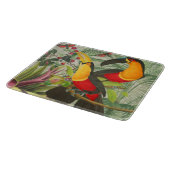 Vibrant Tropical Toucan Birds Art Exotic Oerwoud Snijplank (Hoek)