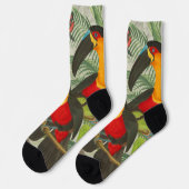 Vibrant Tropical Toucan Birds Art Exotic Oerwoud Sokken (Links)