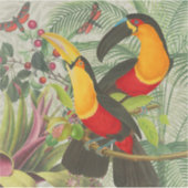 Vibrant Tropical Toucan Birds Art Exotic Oerwoud Sticker (Voorkant)