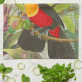 Vibrant Tropical Toucan Birds Art Exotic Oerwoud Theedoek (Gevouwen)