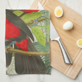 Vibrant Tropical Toucan Birds Art Exotic Oerwoud Theedoek (Quarter Fold)