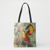 Vibrant Tropical Toucan Birds Art Exotic Oerwoud Tote Bag (Voorkant)