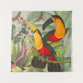 Vibrant Tropical Toucan Birds Art Exotic Oerwoud Wandkleed (Voorkant)