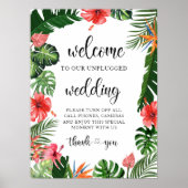 Vibrant Tropical Unplugged Weduwwelbericht Poster (Voorkant)