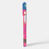 Vibrant Tropisch Floral Oerwoud Rood op maat Case-Mate iPhone Case (Achterkant / Links)