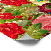 Vibrant  tuinbloemen en vlinderbloemigen poster (Hoek)