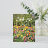 Vibrant Tulip Garden Hartelijk dank Feestdagenkaart (Staand voorkant)