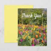 Vibrant Tulip Garden Hartelijk dank Feestdagenkaart (Voorkant / Achterkant)