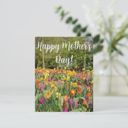 Vibrant Tulip Garden Moederdag Kaart (Staand voorkant)