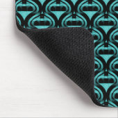Vibrant Turquoise Retro Cool Mousepad Muismat (Hoek)
