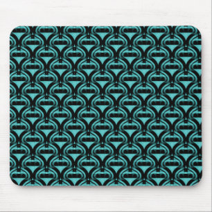 Vibrant Turquoise Retro Cool Mousepad Muismat