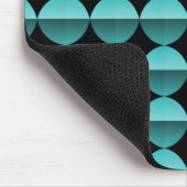 Vibrant Turquoise Retro Flair Mousepad Muismat (Hoek)