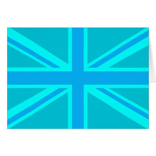 Vibrant Turquoise Union Jack Britse vlag