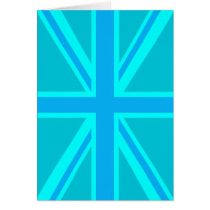 Vibrant Turquoise Union Jack Britse vlag