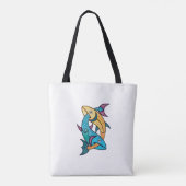 Vibrant Twin Fish Tote Bag (Achterkant)