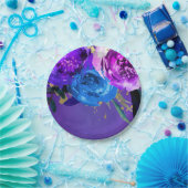 Vibrant ultra Violet Paarse Floral Fantasy Wedding Papieren Bordje (Feest)