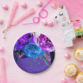 Vibrant ultra Violet Paarse Floral Fantasy Wedding Papieren Bordje (Feest)