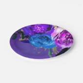 Vibrant ultra Violet Paarse Floral Fantasy Wedding Papieren Bordje (Gekanteld)