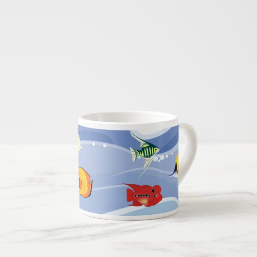 Vibrant Underwater Fish Art Espresso Cup Espresso Kop (Voorkant rechts)
