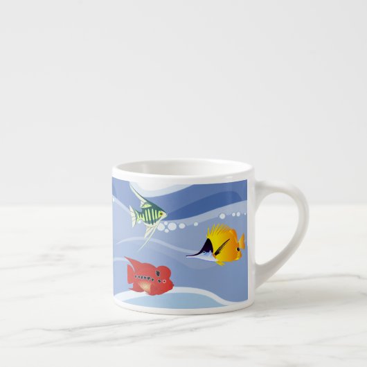 Vibrant Underwater Fish Art Espresso Cup Espresso Kop (Rechts)
