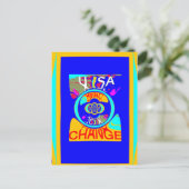 Vibrant USA Change: een gewaagde uitspraak Briefkaart (Staand voorkant)