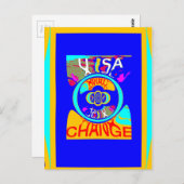 Vibrant USA Change: een gewaagde uitspraak Briefkaart (Voorkant / Achterkant)