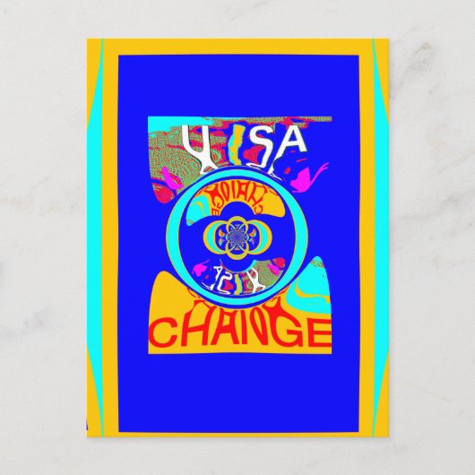 Vibrant USA Change: een gewaagde uitspraak Briefkaart (Voorkant)