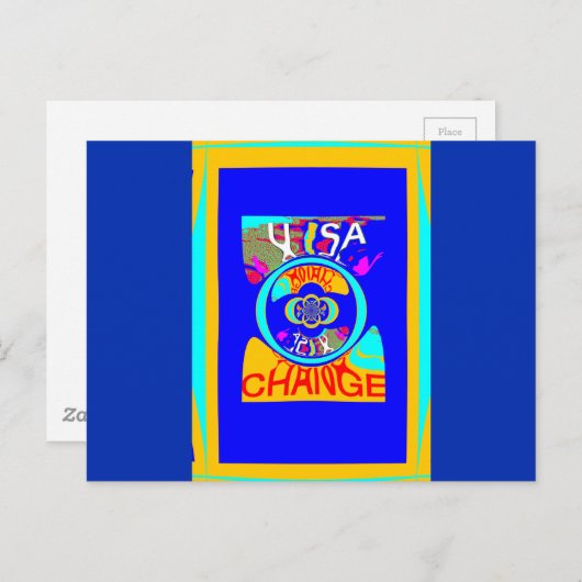 Vibrant USA Change: een gewaagde uitspraak Briefkaart (Voorkant / Achterkant)