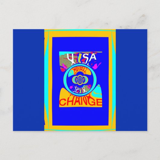 Vibrant USA Change: een gewaagde uitspraak Briefkaart (Voorkant)