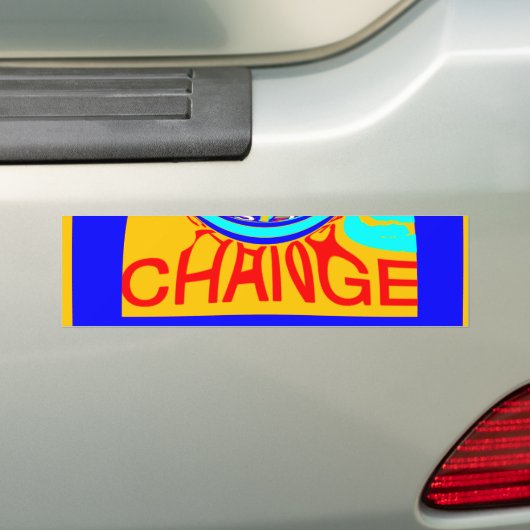 Vibrant USA Change: een gewaagde uitspraak Bumpersticker (Op auto)