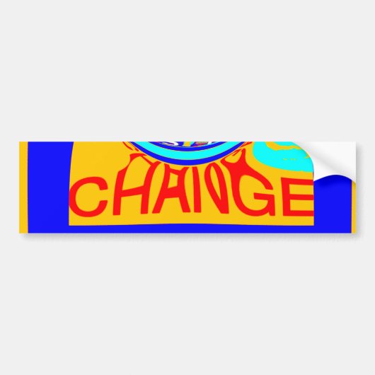 Vibrant USA Change: een gewaagde uitspraak Bumpersticker (Voorkant)