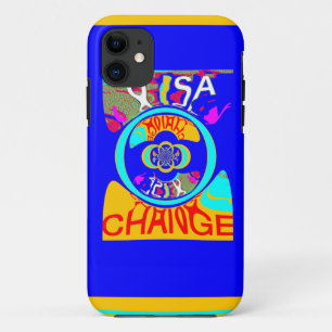 Vibrant USA Change: een gewaagde uitspraak iPhone 11 Hoesje