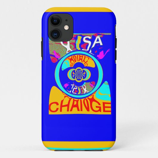 Vibrant USA Change: een gewaagde uitspraak Case-Mate iPhone Case (Achterkant)