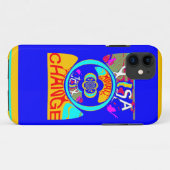 Vibrant USA Change: een gewaagde uitspraak Case-Mate iPhone Case (Achterkant (horizontaal))