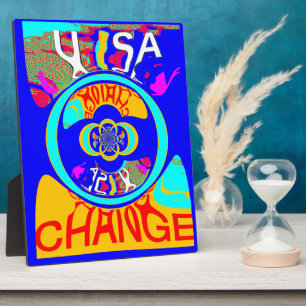 Vibrant USA Change: een gewaagde uitspraak Fotoplaat