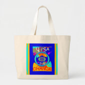Vibrant USA Change: een gewaagde uitspraak Grote Tote Bag (Voorkant)