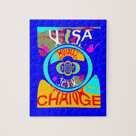 Vibrant USA Change: een gewaagde uitspraak Legpuzzel (Verticaal)