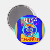 Vibrant USA Change: een gewaagde uitspraak Magneet (Voorkant / Achterkant)