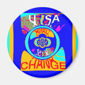 Vibrant USA Change: een gewaagde uitspraak Magneet (Voorkant)