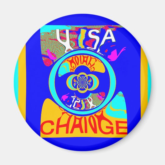 Vibrant USA Change: een gewaagde uitspraak Magneet (Voorkant)