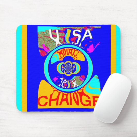 Vibrant USA Change: een gewaagde uitspraak Muismat (Met muis)