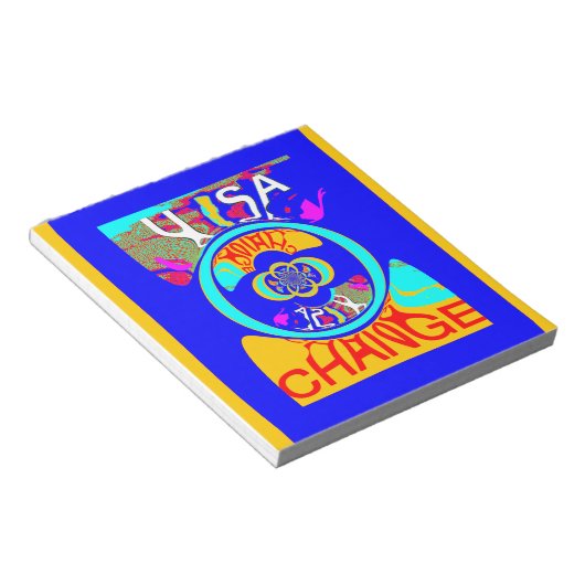 Vibrant USA Change: een gewaagde uitspraak Notitieblok (Schuin)