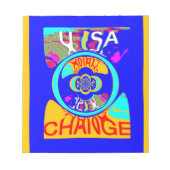 Vibrant USA Change: een gewaagde uitspraak Notitieblok (Voorkant)