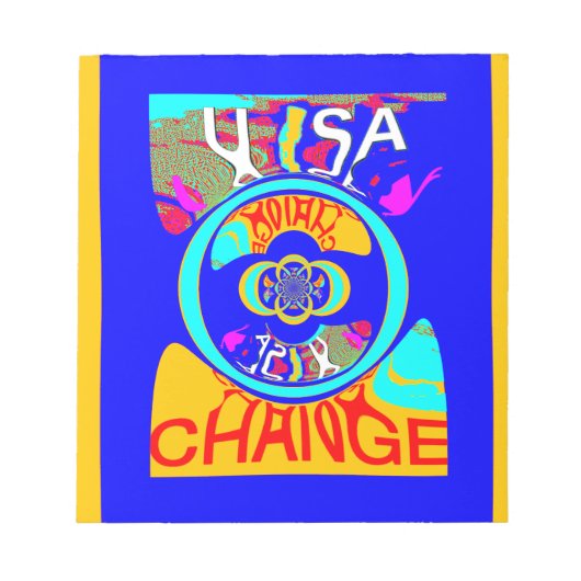 Vibrant USA Change: een gewaagde uitspraak Notitieblok (Voorkant)
