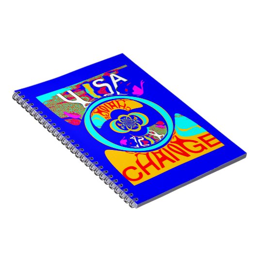 Vibrant USA Change: een gewaagde uitspraak Notitieboek (Rechterzijde)