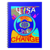 Vibrant USA Change: een gewaagde uitspraak Notitieboek (Voorkant)